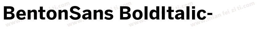 BentonSans BoldItalic字体转换